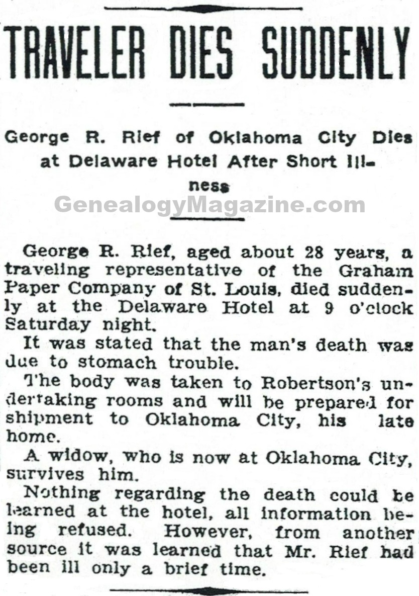 RIEF, George R obituary 2