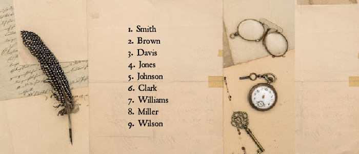 Most Common Surnames 1790